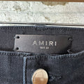 Amiri Knee Rip Faded Black Denim Jeans Sz 33