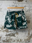 Rhude White Spell Green Shorts Sz M DS