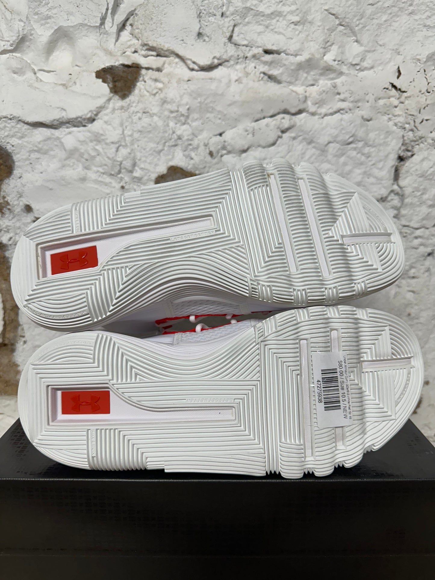Under Armour Curry 3Zer0 2 White Red Sz 10.5 DS