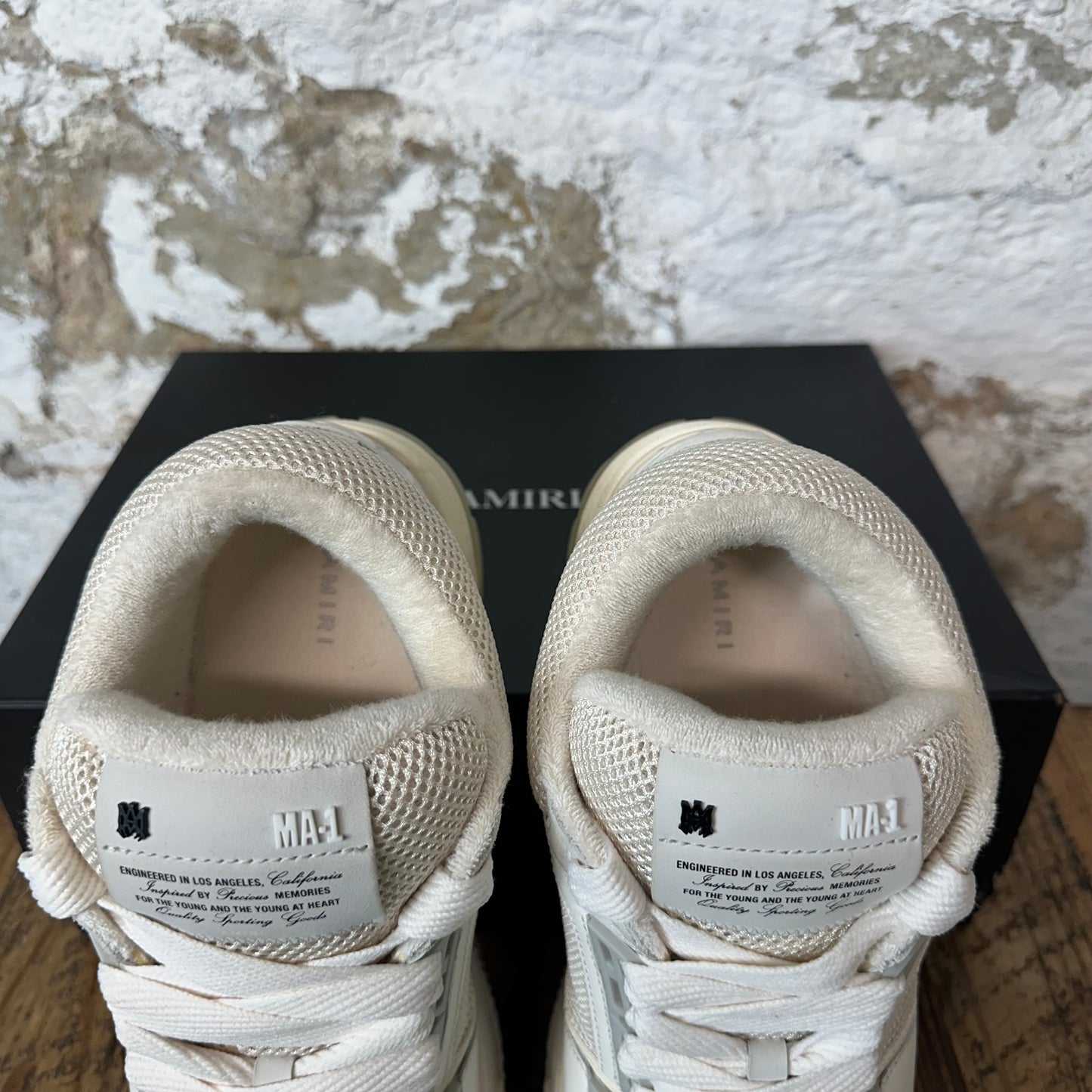 Amiri MA-1 Cream White Sneaker Sz 12 (45)
