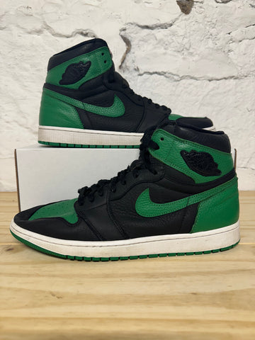 Air Jordan 1 High Pine Green Black Sz 13