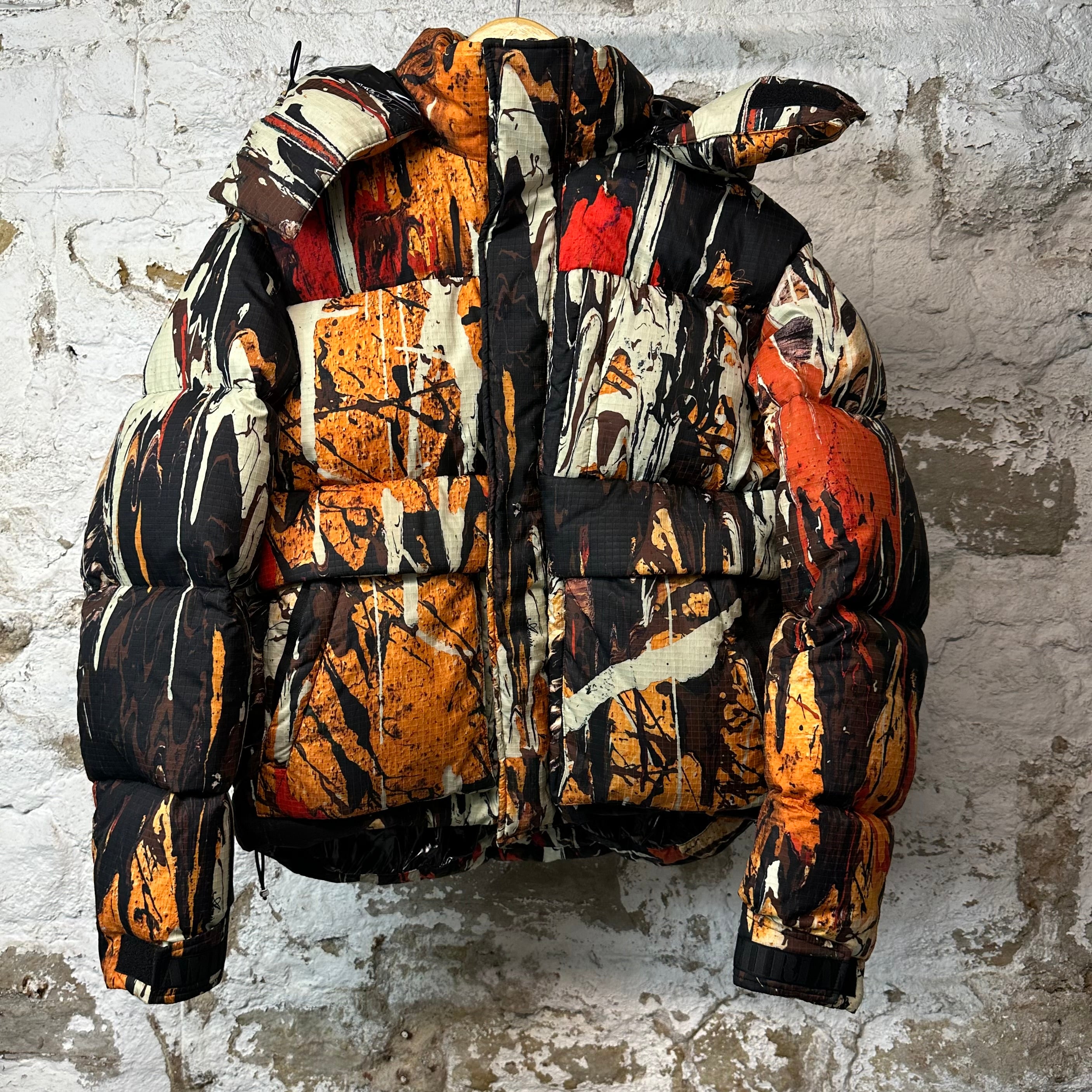 Amiri Multicolor Paint Splatter Down Puffer Jacket Sz M