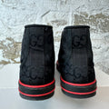 Gucci High Tennis 1977 Black GG Monogram Sneaker Sz 6.5