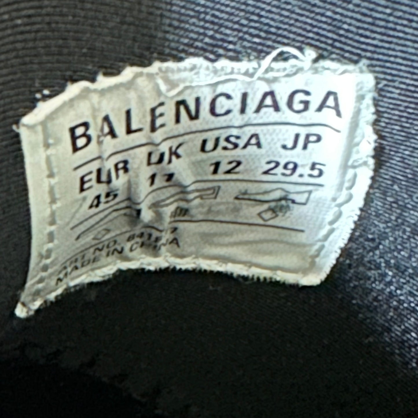 Balenciaga Basketball Black Mule Slip On Sneaker Sz 12 (45)
