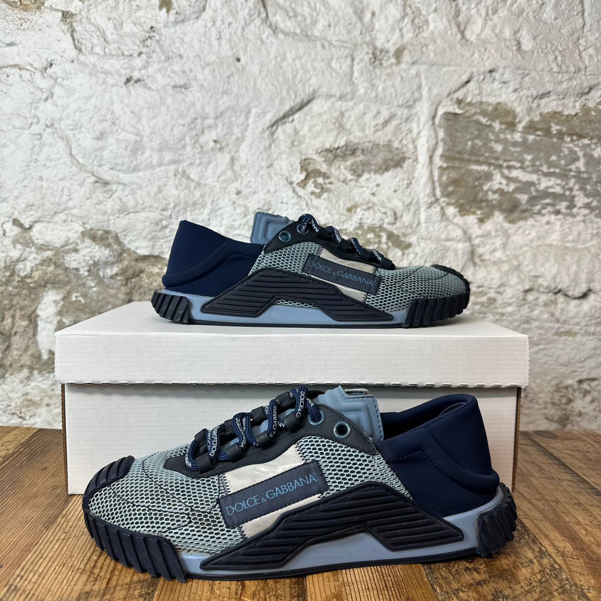 Dolce Gabbana NS1 Blue Mesh Sneaker Sz 8 (41)