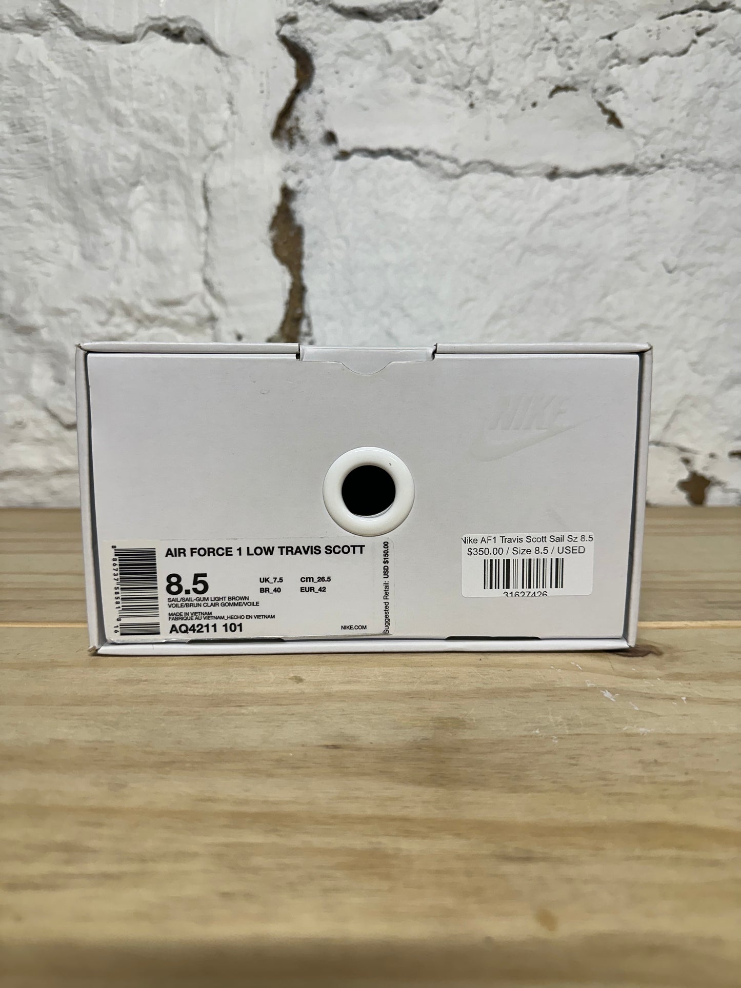 Nike Air Force 1 Low Travis Scott Sail Sz 8.5
