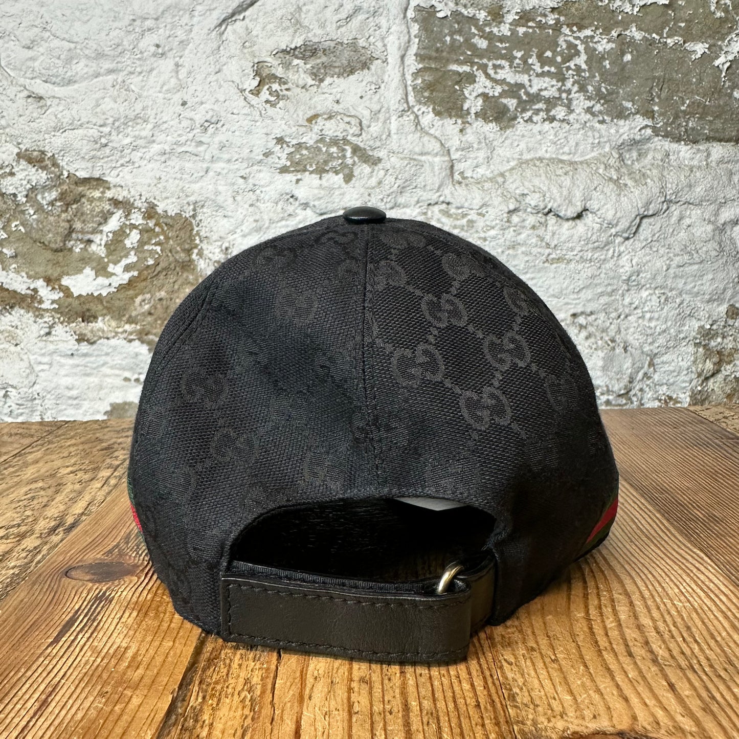 Gucci Black GG Monogram Hat Sz M