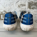 Burberry Jack Blue Plaid White Sneaker Sz 10.5 (43.5)