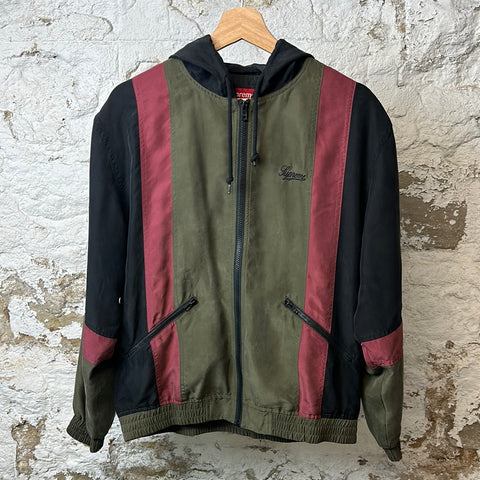 Supreme Green Red Black Jacket Sz S