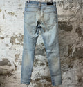 Amiri MX1 Tie-Dye Patches Blue Denim Jeans Sz 31