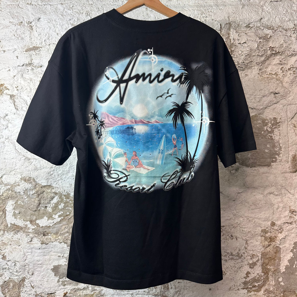 Amiri Paradise Black T-Shirt Sz S