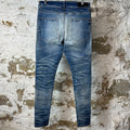 Amiri Plain Blue Honeycomb Denim Jeans Sz 31