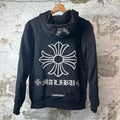 Chrome Hearts Malibu Black Thermal Zip Up Hoodie Sz S