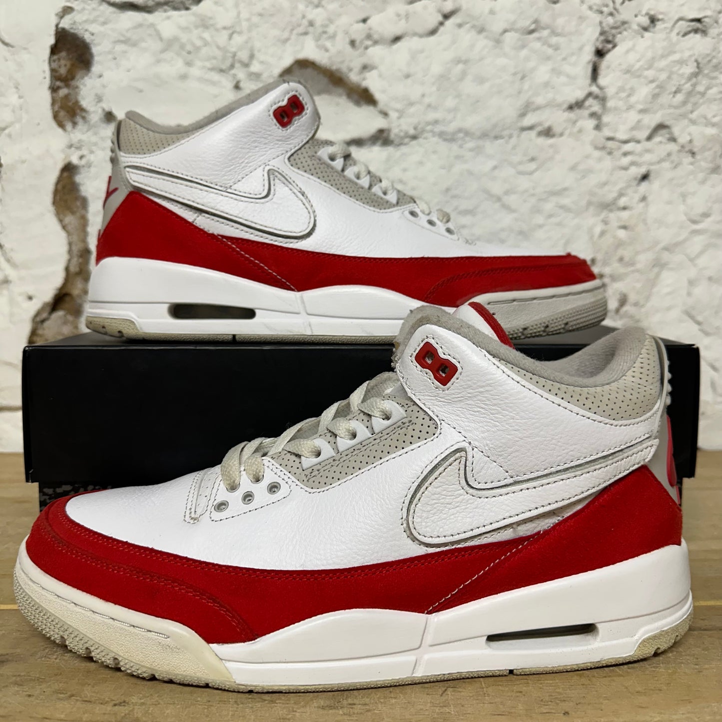 Air Jordan 3 Tinker White University Red Sz 11