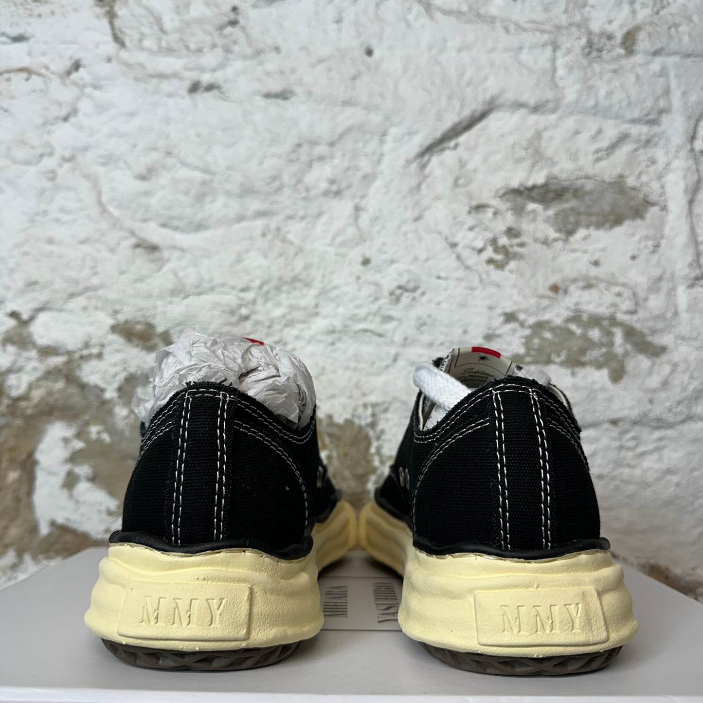 Maison Mihara Black Cream Peterson Sneaker Sz 7 (40) DS