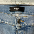 Amiri MX1 Camo Patch Light Blue Denim Jeans Sz 40