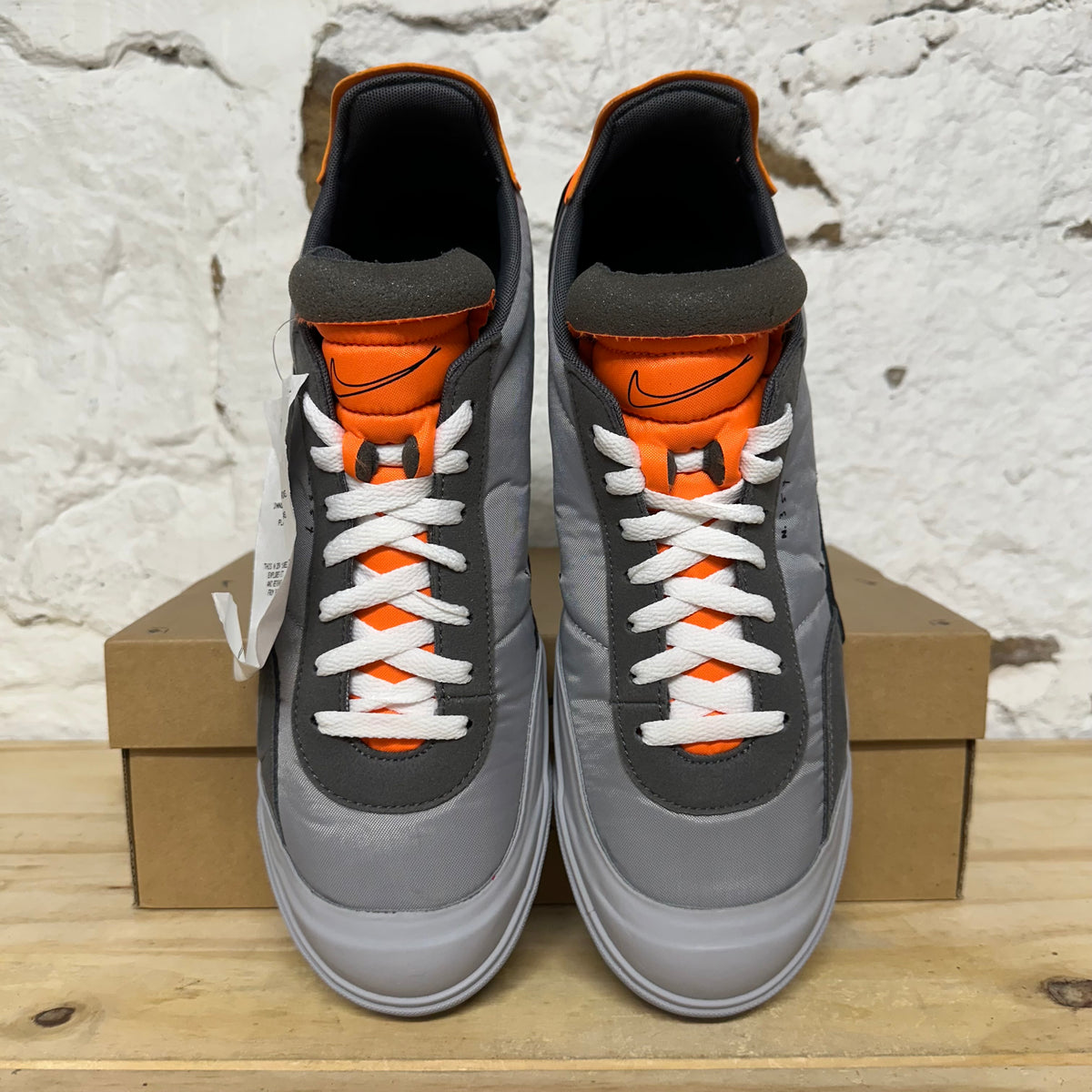 Nike Drop Type LX Wolf Grey Total Orange Sz 10.5 DS