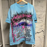 Hellstar Blue Pink Brainwashed T-Shirt Sz 2XL