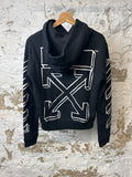 Off White 3D White Diagonals Hoodie Black Sz XXS