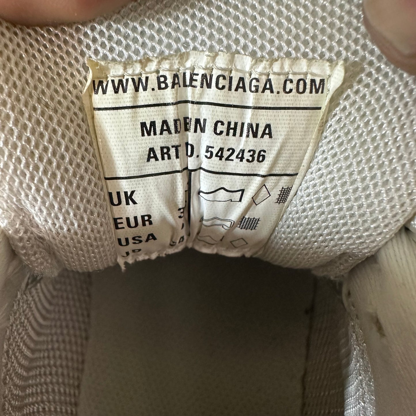 Balenciaga Track Runner Triple White Sneaker Sz 4.5 (36)