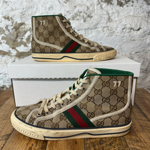 Gucci Tennis Monogram High Top Sz 6 (38) No Box