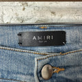 Amiri Heart Patch Blue Denim Jeans Sz 34