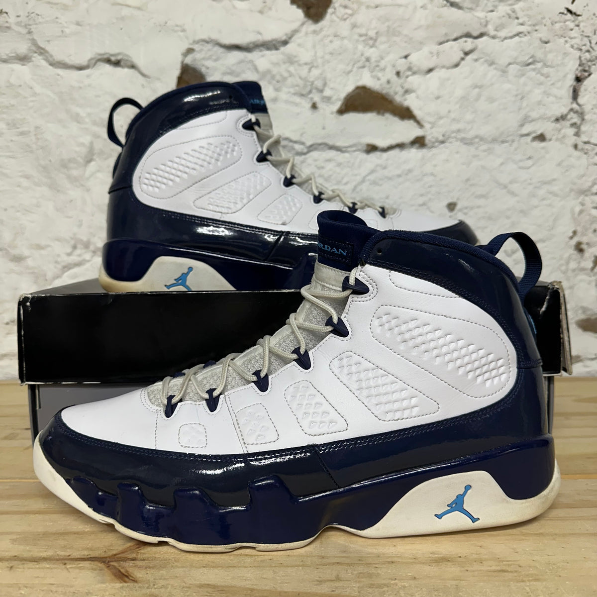 Air Jordan 9 Pearl Blue Sz 14