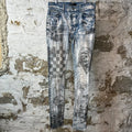 Amiri Wes Lang Sketch Blue Denim Jeans Sz 31