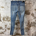 Amiri White Stripe Light Blue Denim Jeans Sz 33