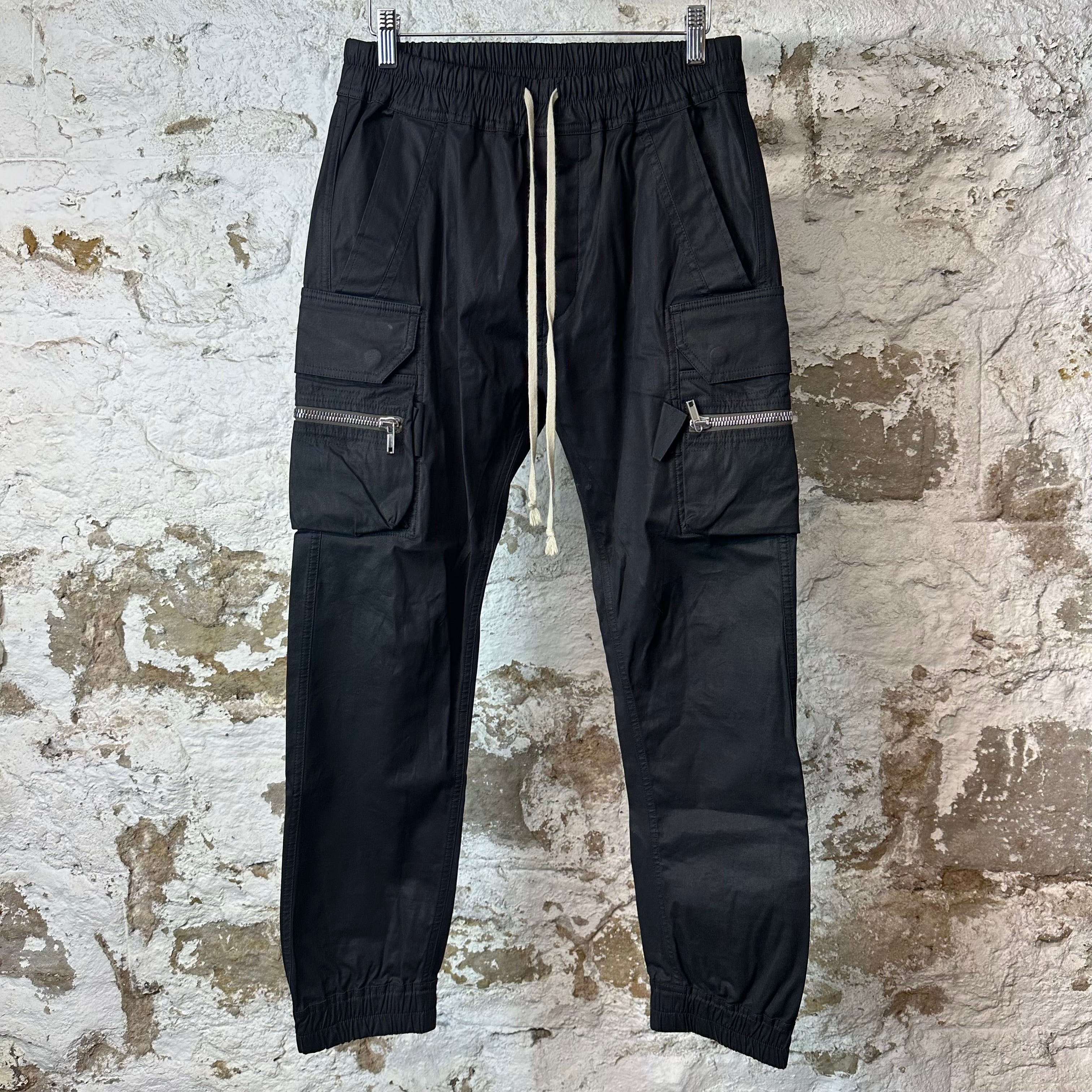Rick Owens Fogachine Black Cargo Pants Sz M