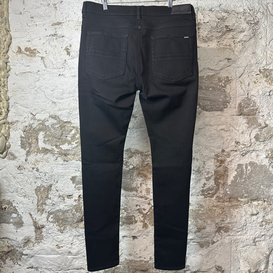 Amiri Plain Black Denim Jeans Sz 36