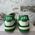 Louis Vuitton Green White Monogram Trainer Sneaker Sz 11.5 (10LV)