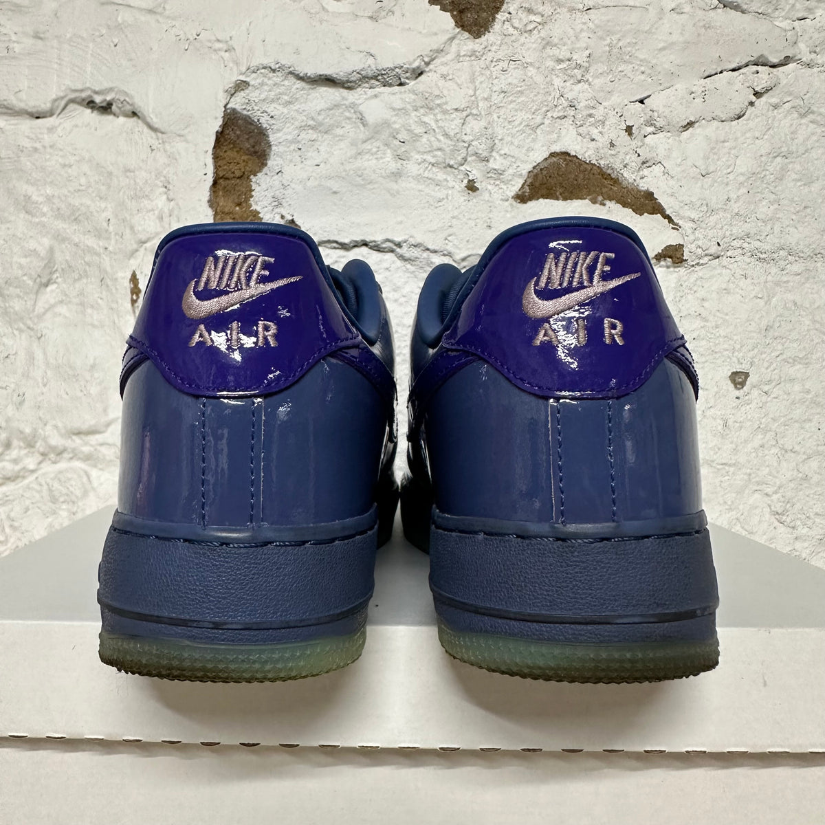 Nike Air Force 1 Low Patent Leather Mystic Navy Grape Ice Sz 10