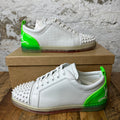 Christian Louboutin Green White Spike Sneaker Sz 11 (44) DS