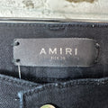 Amiri MX1 Camo Patch Black Denim Jeans Sz 38