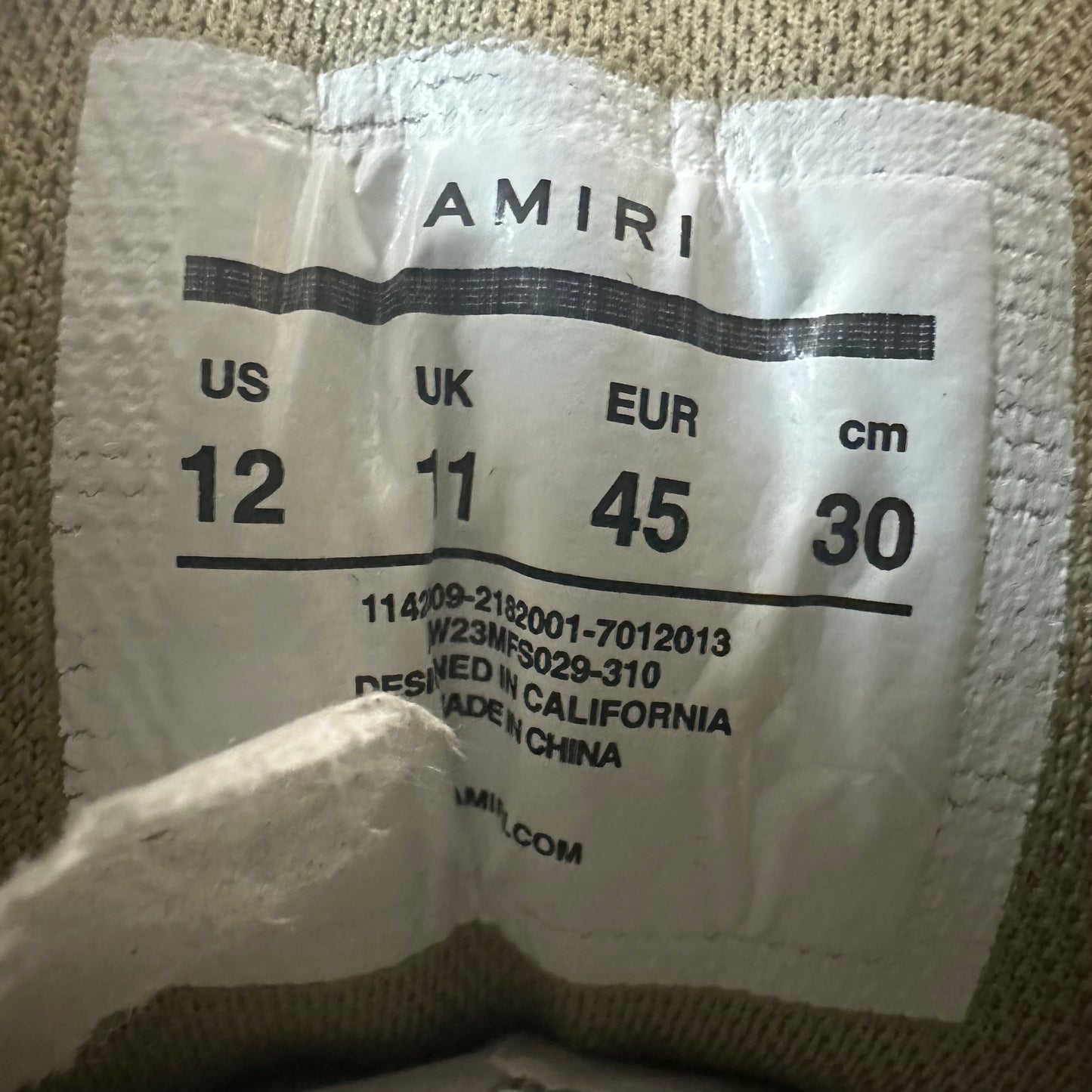 Amiri Green Canvas Chunky Skeleton Sneaker Sz 12 (45)