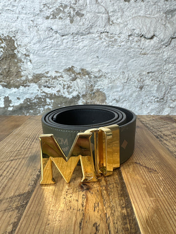 MCM Green Monogram Belt