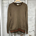 Burberry TB AOP Sweater Brown Sz M