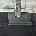 Amiri MX1 Brown Suede Black Denim Jeans Sz 34