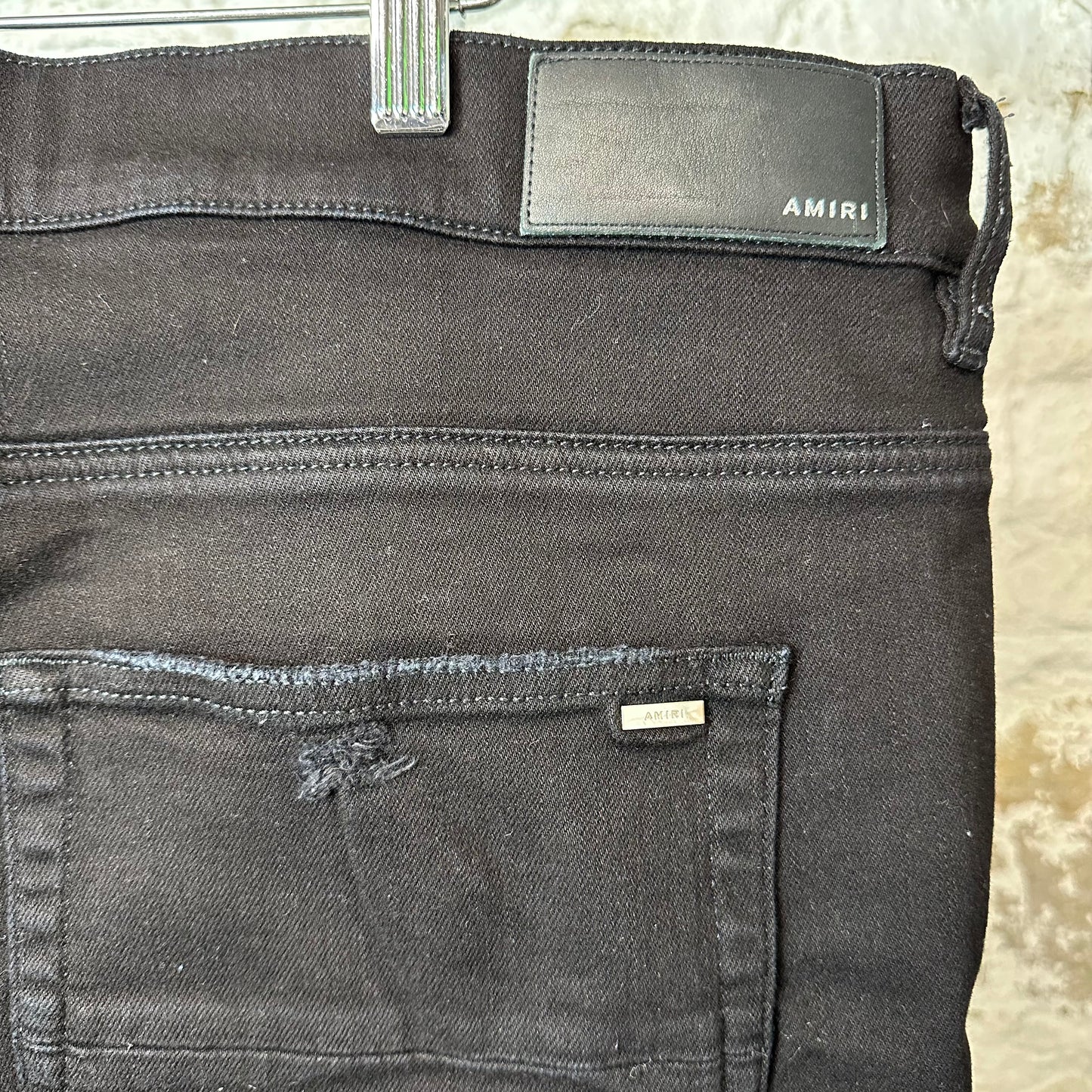 Amiri Blue Tie Dye Spell Black Denim Jeans Sz 40