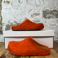 Marni Fussbett Sabot Orange Fur Mule Sz 5.5 (37.5)