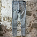 Amiri MX1 Green Suede Blue Denim Jeans Sz 32