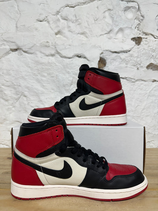 Air Jordan 1 High Bred Toe Sz 10
