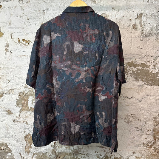 Dior Peter Doig Multicolor Oblique Button Up Shirt Sz XL