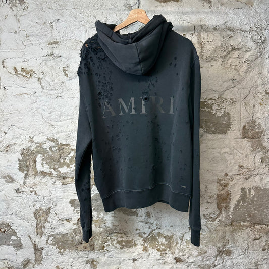 Amiri Shotgun Zip Up Hoodie Black Sz M