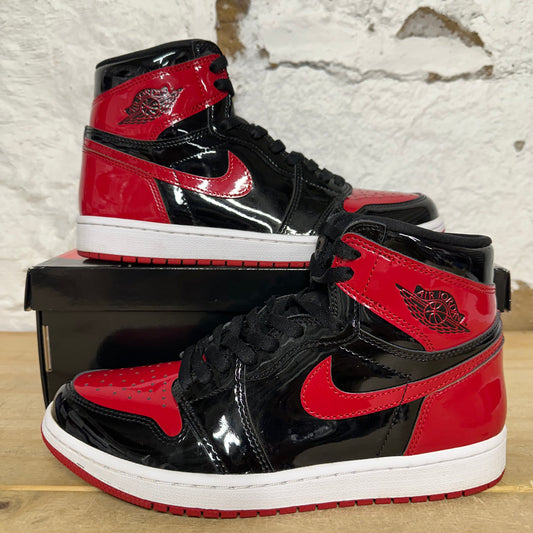 Air Jordan 1 High Patent Bred Sz 8.5