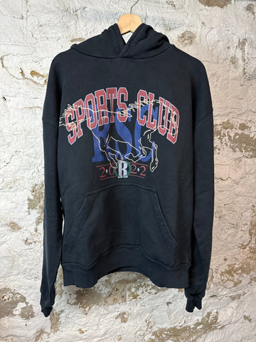 Rhude Sports Club Hoodie Black Sz XS