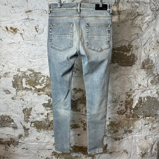 Amiri Plain Washed Blue Denim Jeans Sz 32