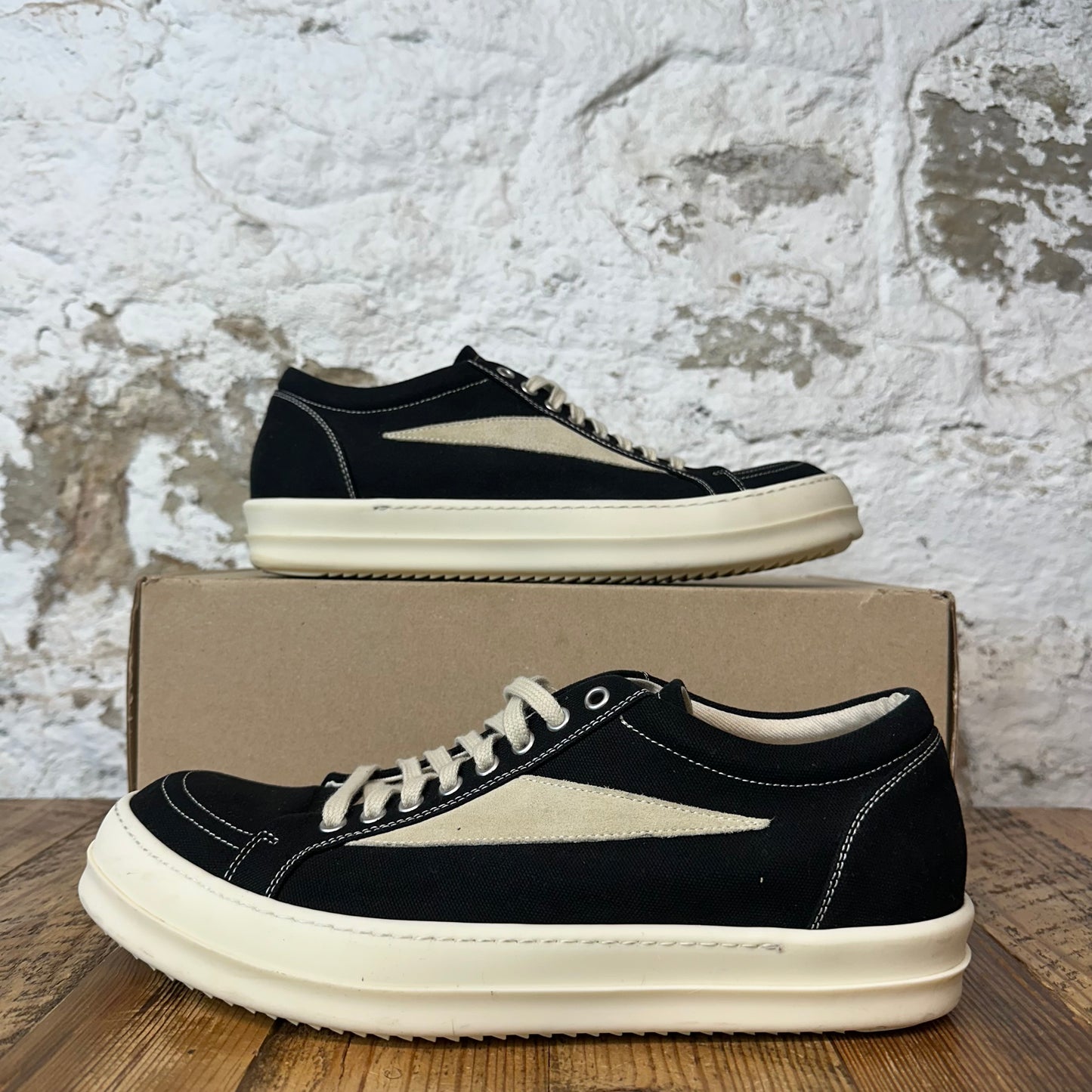 Rick Owens DRKSHDW Vintage Black MIlk Sneaker Sz 11 (44)