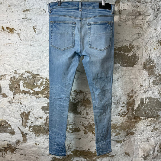 Amiri Plain Blue Shotgun Denim Jeans Sz 32